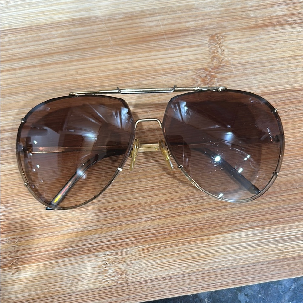 Gold Aviator Sunglasses